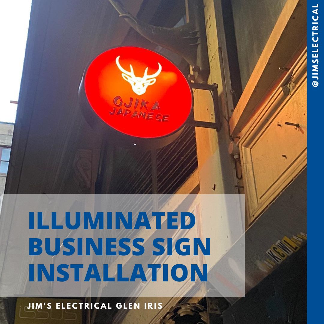Illuminated Business Sign Installation